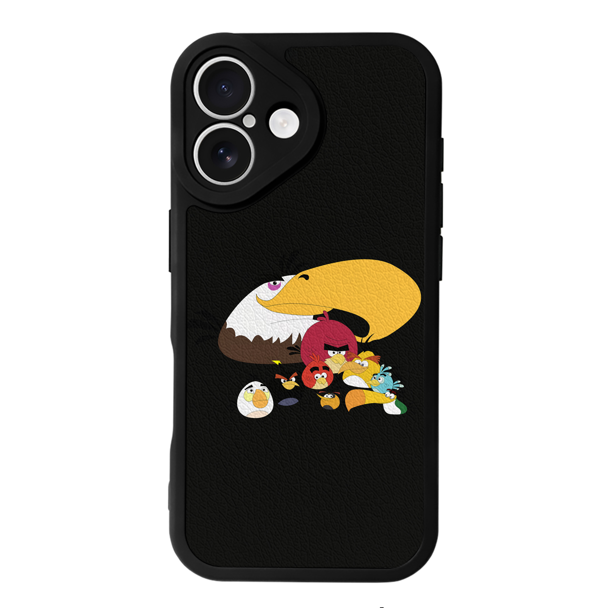 （画像用） Angry Birds アングリーバード 【iPhone 16シリーズ対応】シリコンスマホケース（レザー調） 材質：シリコン